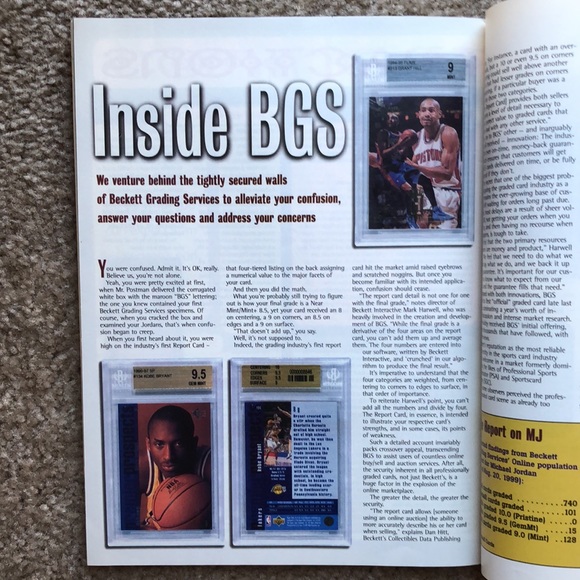 VINCE CARTER & KOBE BRYANT BECKETT BASKETBALL SPORTS CARD PRICE GUIDE OCT 1999 - Picture 9 of 10